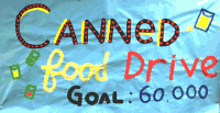 MHS annual canned food drive.