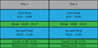 Finals-Schedule