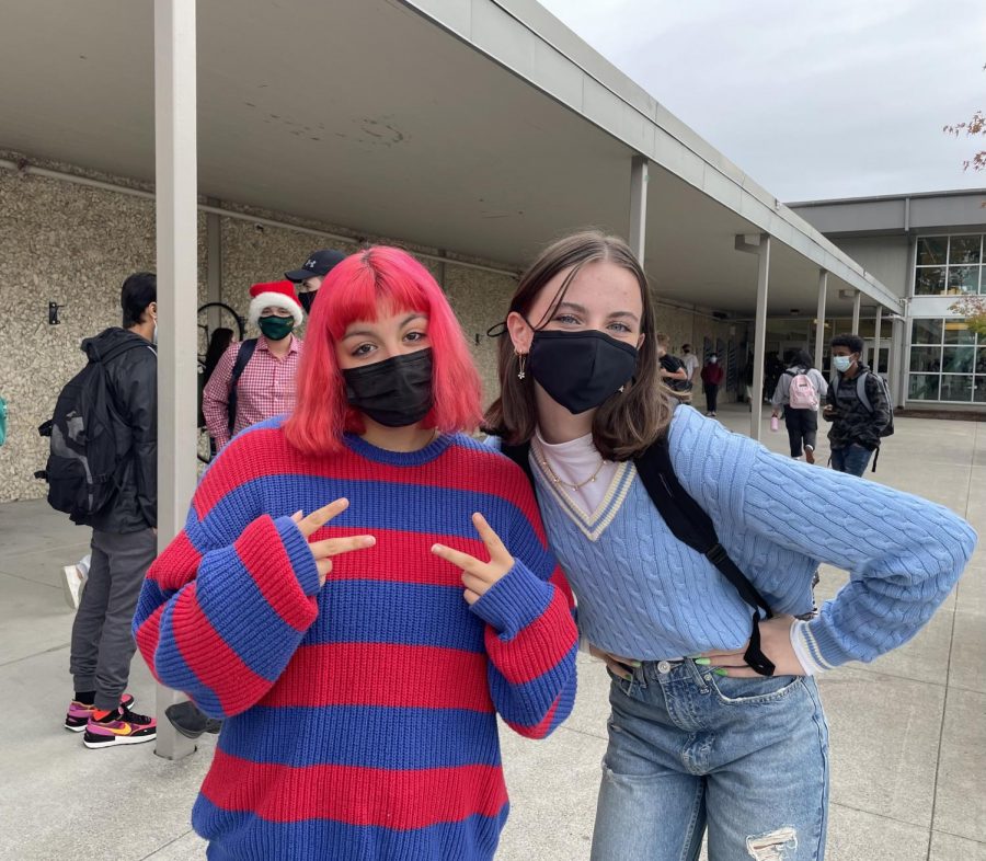 Bella E.K. (left) and Scarlett Floyd (right), two students at Rex Putnam High School.