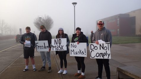Anti-Mask Protest at Clackamas and Adrienne Nelson High School
